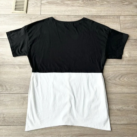 Zara Black White Mixed Media Oversized Tunics - Picture 12 of 14